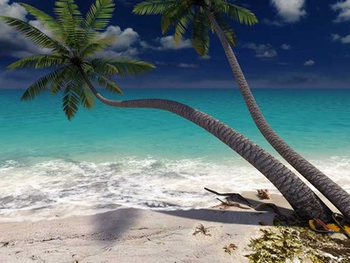 Sandy Beach 3D Screensaver and Animated Wallpaper screenshot