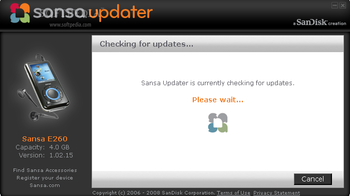 Sansa Firmware Updater screenshot