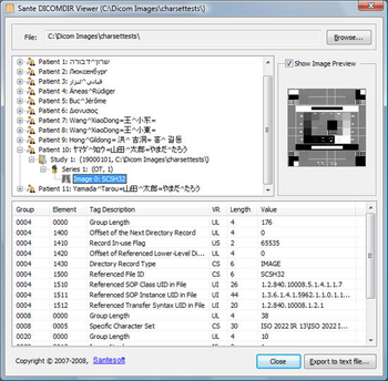 Sante DICOMDIR Viewer screenshot