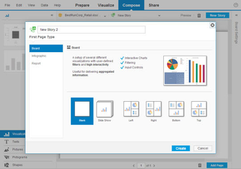 SAP BusinessObjects Lumira screenshot