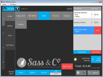 SASS POS for Cafes and Restaurants screenshot