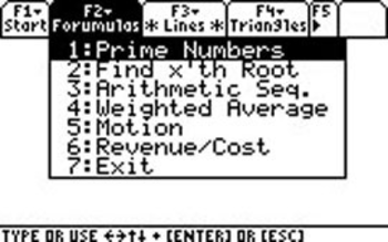 SAT Test Program for TI-89 and TI-89 Titanium Graphing Calculators screenshot