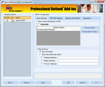 Save As PDF for Outlook 2013  screenshot