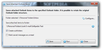 Save Attached Outlook Items screenshot 2