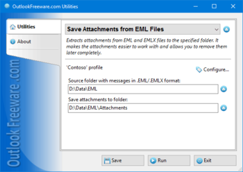 Save Attachments from EML Files screenshot