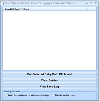 Save Clipboard Content History For Logging and Later Use Software screenshot
