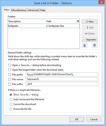 Save Link in Folder screenshot 2