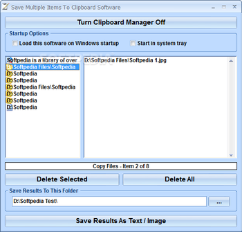 Save Multiple Items To Clipboard Software screenshot 2