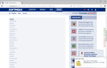 Save Text To File for Firefox screenshot 2