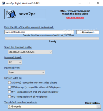 save2pc Light screenshot