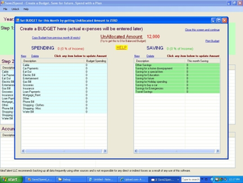 Save2Spend Home Budgeting screenshot