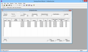 Savings Bond Wizard screenshot
