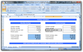 Savings Calculator screenshot