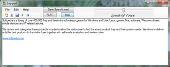 Say-pad screenshot
