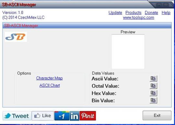 SB-ASCII Manager screenshot