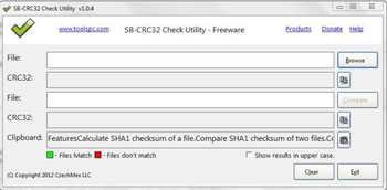 SB-CRC32 Check Utility screenshot
