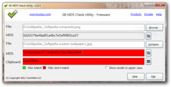 SB-MD5 Check Utility screenshot