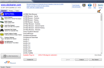 SBCleaner Free Edition screenshot