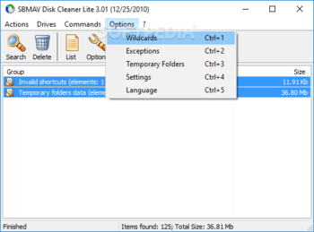 SBMAV Disk Cleaner Lite screenshot 5