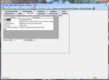 SBS Quality Database screenshot 13