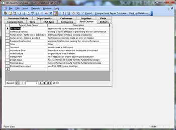 SBS Quality Database screenshot 15