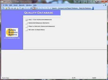SBS Quality Database screenshot 2