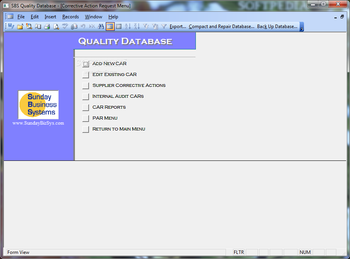 SBS Quality Database screenshot 4
