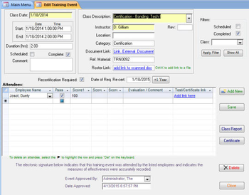 SBS TMed Database screenshot 2