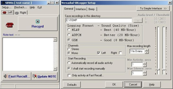 SBWin Logger screenshot