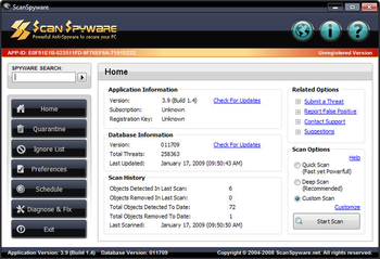 Scan Spyware screenshot
