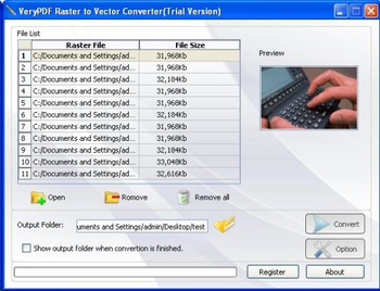 Scanned PDF to Vector Converter screenshot