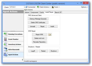 SCCM Client Center screenshot 2