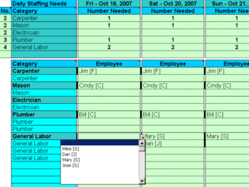 Schedule Crew Assignments for 100 People screenshot