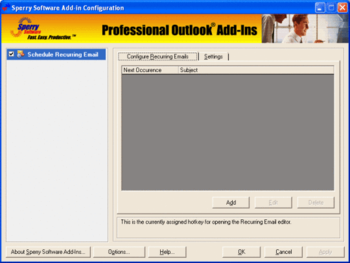 Schedule Recurring Email for Microsoft Outlook screenshot