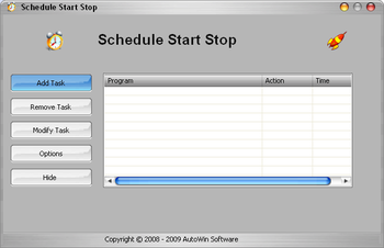 Schedule Start Stop screenshot