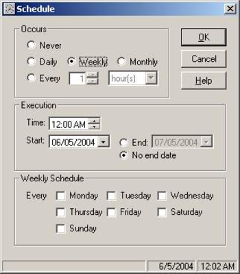 Schedule Timer ActiveX screenshot