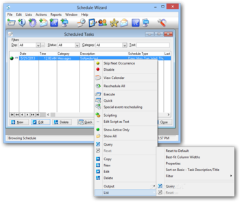 Schedule Wizard Automation Edition screenshot