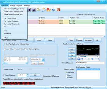 Scheduled Audio Broadcaster screenshot 2