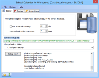 School Calendar for Workgroup screenshot