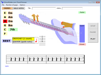School Guitar Learning Software screenshot