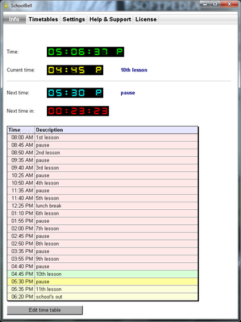 SchoolBell screenshot