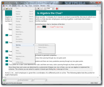 Scientific Notebook screenshot 4