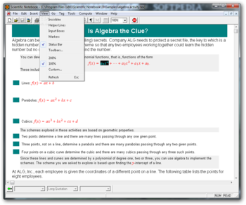 Scientific Notebook screenshot 5