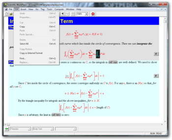 Scientific WorkPlace screenshot 3
