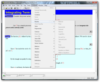 Scientific WorkPlace screenshot 9