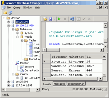 ScimoreDB Embedded, Server and Distributed screenshot 2