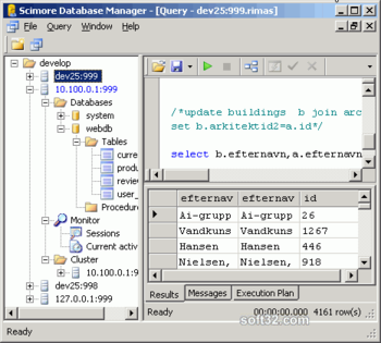 ScimoreDB Embedded, Server and Distributed screenshot 3