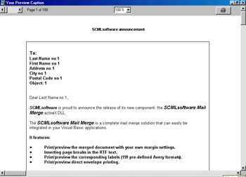 SCML MAIL MERGE PRINTER screenshot 2