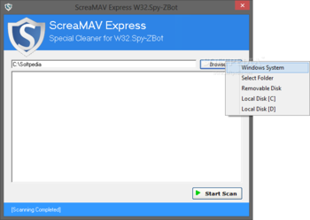 ScreaMAV Express W32.Spy-Zbot screenshot 2
