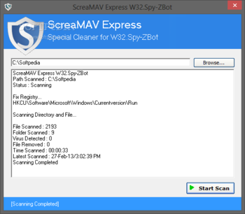 ScreaMAV Express W32.Spy-Zbot screenshot 3